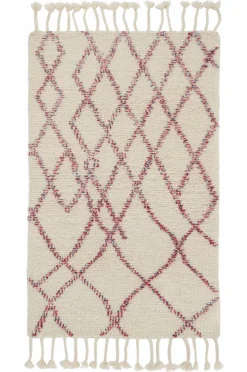 Barnmattor|Barnmattor|Jotex ADMIRA Ullmatta 100x150 Cm Naturvit/lila