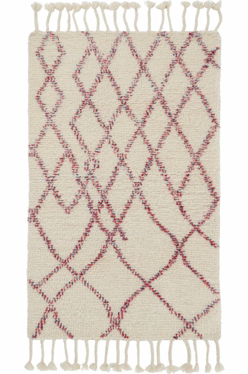 Barnmattor|Barnmattor|Jotex ADMIRA Ullmatta 100x150 Cm Naturvit/lila