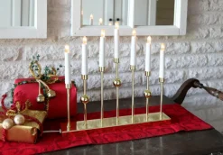 Julbelysning|Jotex Adventsljusstake Gustavo Mässing