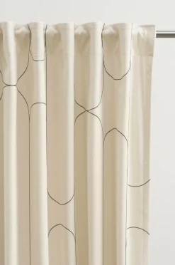 Multifunktionsgardiner|Jotex AIDA Multifunktionsgardin 2-pack Beige/svart