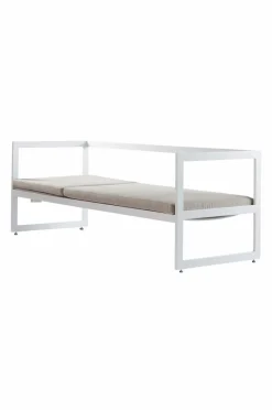 Solstolar & Solsängar|Utesoffor & Utebänkar|Jotex ALASSIO Solsäng/utesoffa - Rygg Vänster Vit/greige dyna