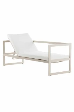Solstolar & Solsängar|Utesoffor & Utebänkar|Jotex ALASSIO Solsäng/utesoffa - Rygg Vänster Beige/vit dyna