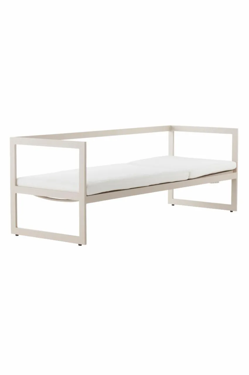 Solstolar & Solsängar|Utesoffor & Utebänkar|Jotex ALASSIO Solsäng/utesoffa - Rygg Höger Beige/vit dyna