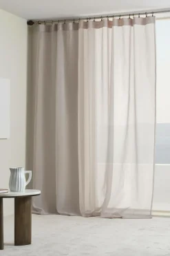 Multifunktionsgardiner|Jotex ALBA Voilegardin Extra Bred 1 Längd Beige