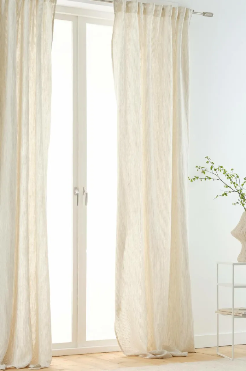 Linnegardiner|Multifunktionsgardiner|Jotex ALINA Linnegardin 2-pack Beige/naturvit