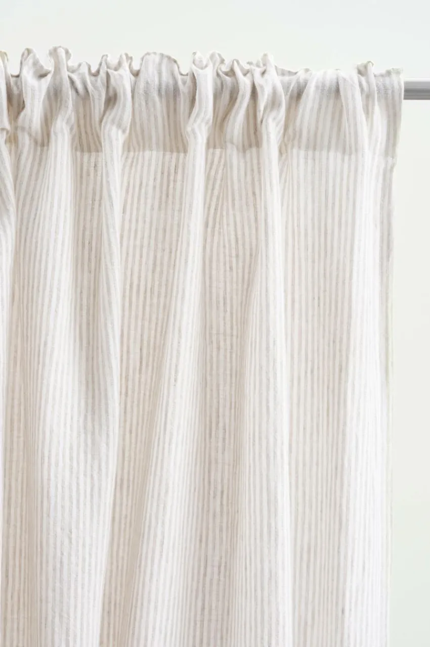 Linnegardiner|Multifunktionsgardiner|Jotex ALINA Linnegardin 2-pack Ljusrosa/naturvit