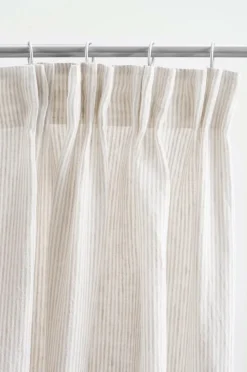 Linnegardiner|Multifunktionsgardiner|Jotex ALINA Linnegardin 2-pack Ljusrosa/naturvit