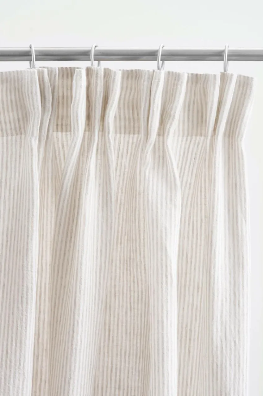 Linnegardiner|Multifunktionsgardiner|Jotex ALINA Linnegardin 2-pack Ljusrosa/naturvit