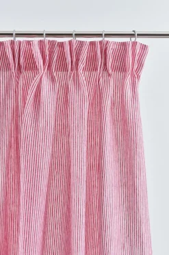 Linnegardiner|Multifunktionsgardiner|Jotex ALINA Linnegardin 2-pack Cerise/naturvit