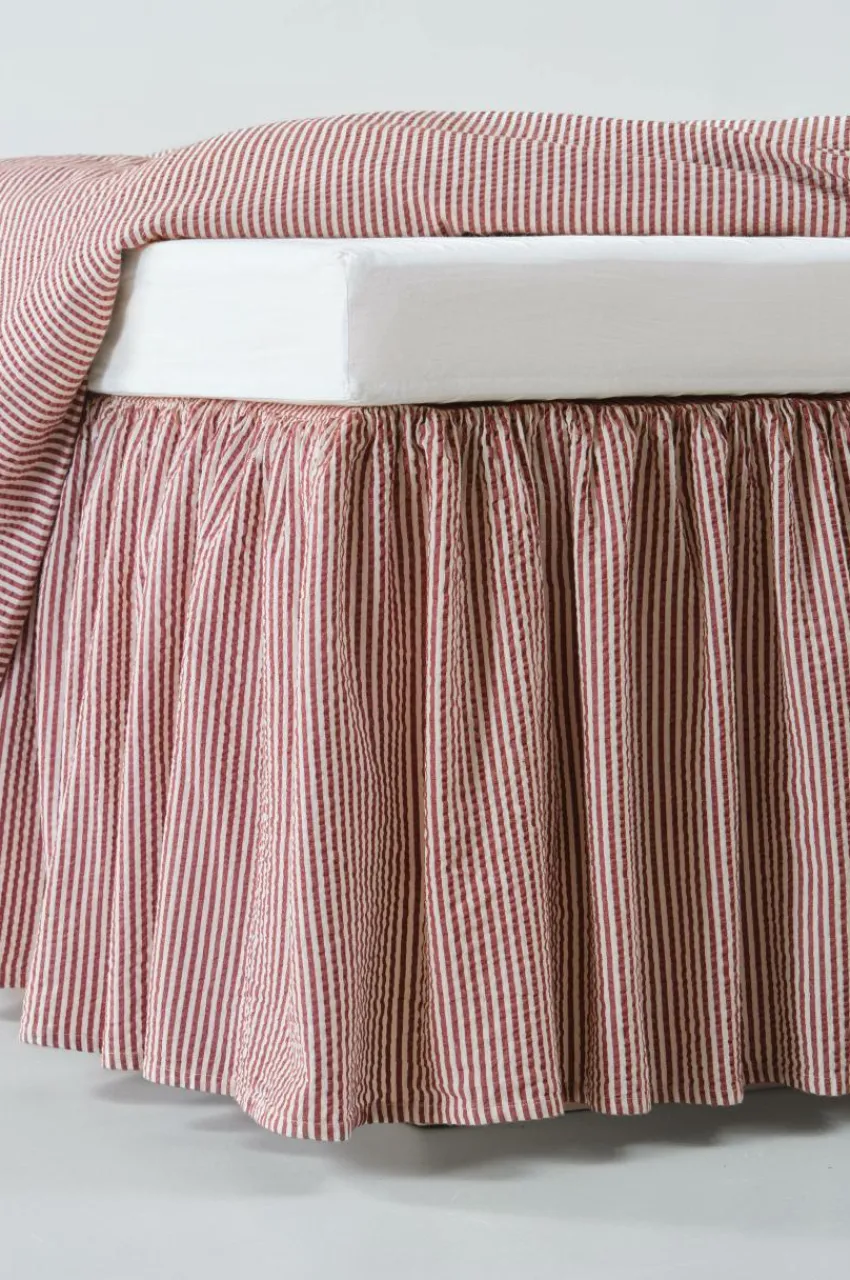 Sängkappor|Jotex ALMA Sängkappa Röd/benvit