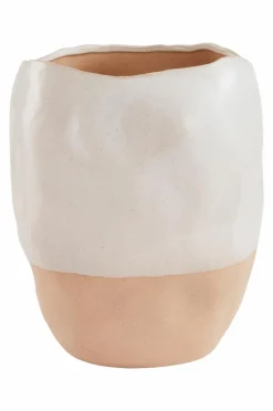Vaser|Jotex ALMOND Vas Höjd 27 Cm Naturvit/brun