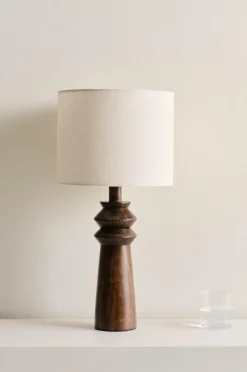 Bordslampor|Jotex ALTICA Bordslampa Mörkbrun/beige