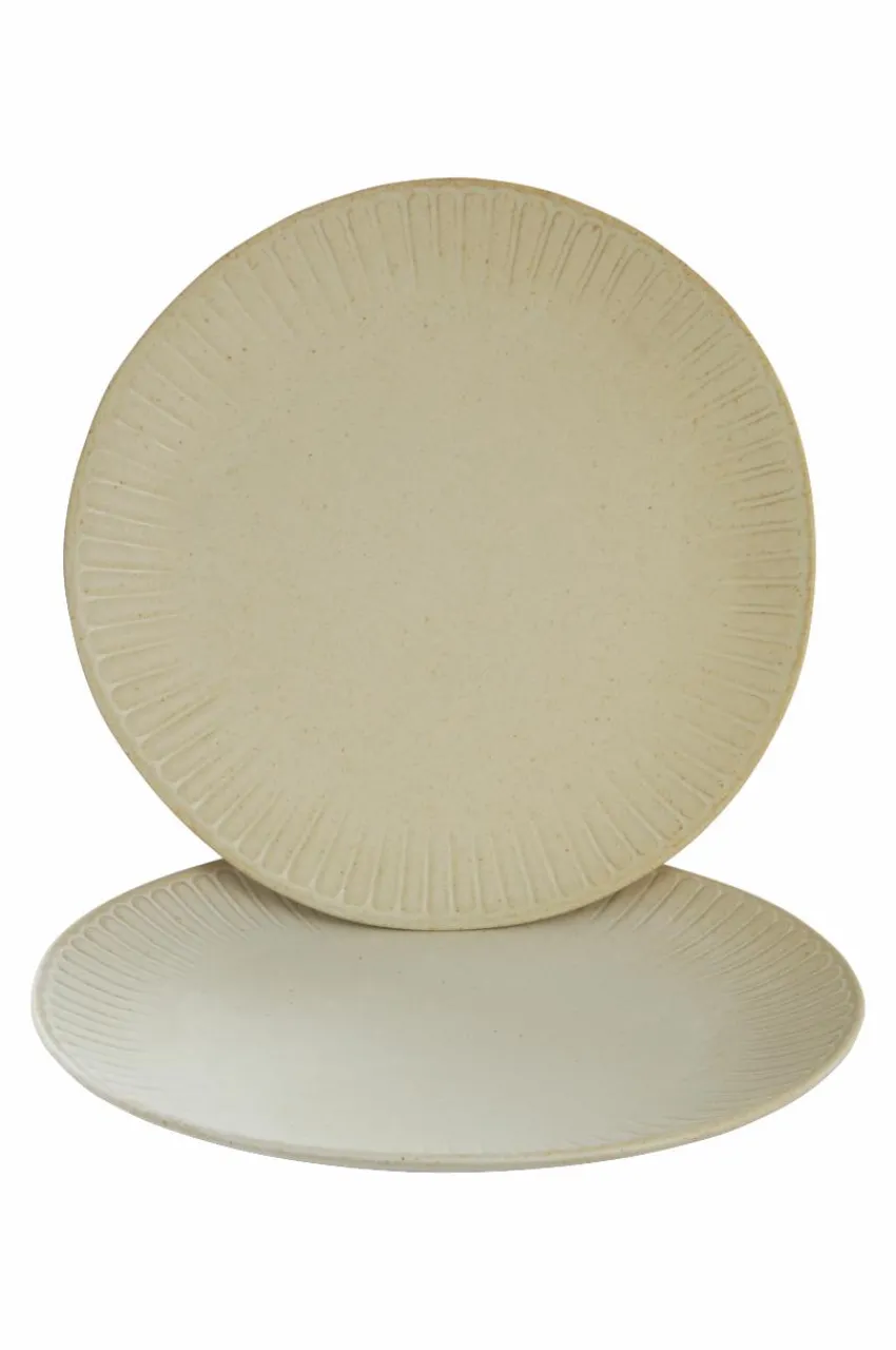 Tallrikar|Jotex ALVIA Assiett 2-pack ø 21 Cm Ljusbeige