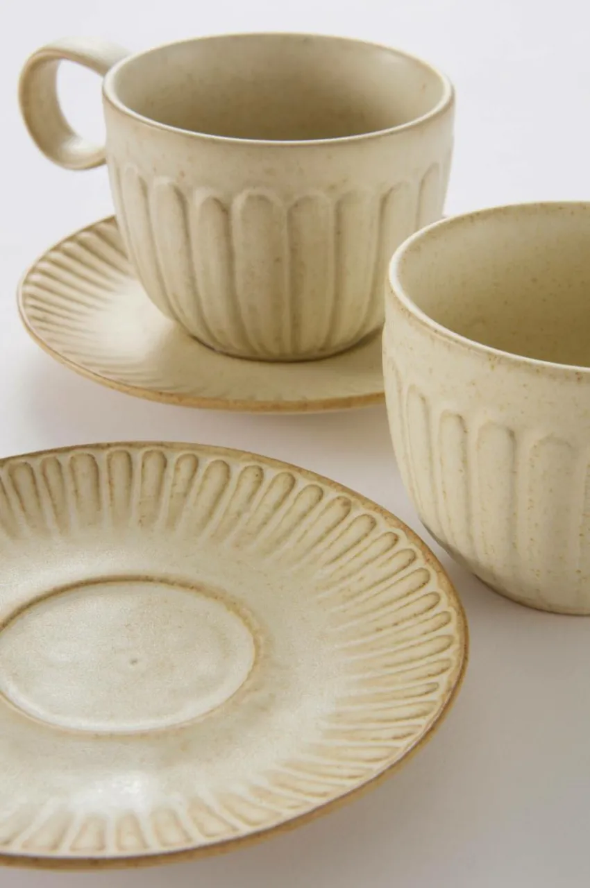 Brickor & Serveringsfat|Jotex ALVIA Kopp Med Fat Ljusbeige