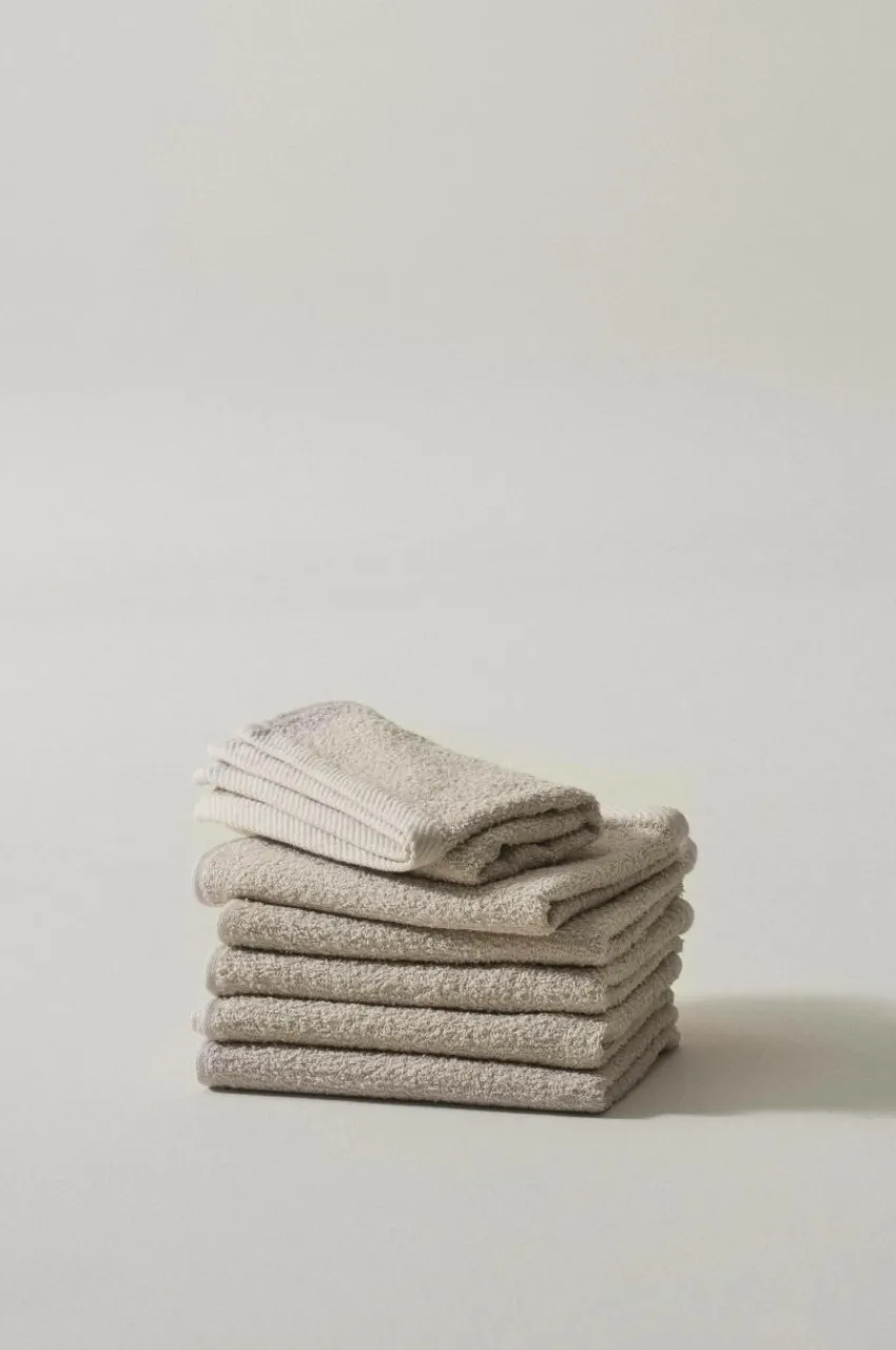 Handduksset|Handdukar|Jotex AMELIE Handduk 6-pack Ljusbeige
