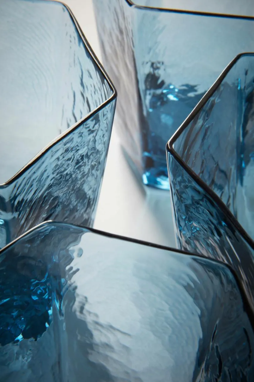 Glas|Jotex AMORY Låga Glas 4-pack Blå