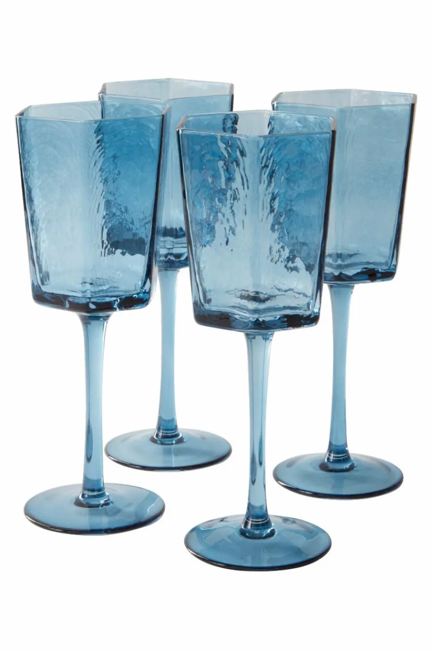 Glas|Jotex AMORY Vinglas 4-pack Blå