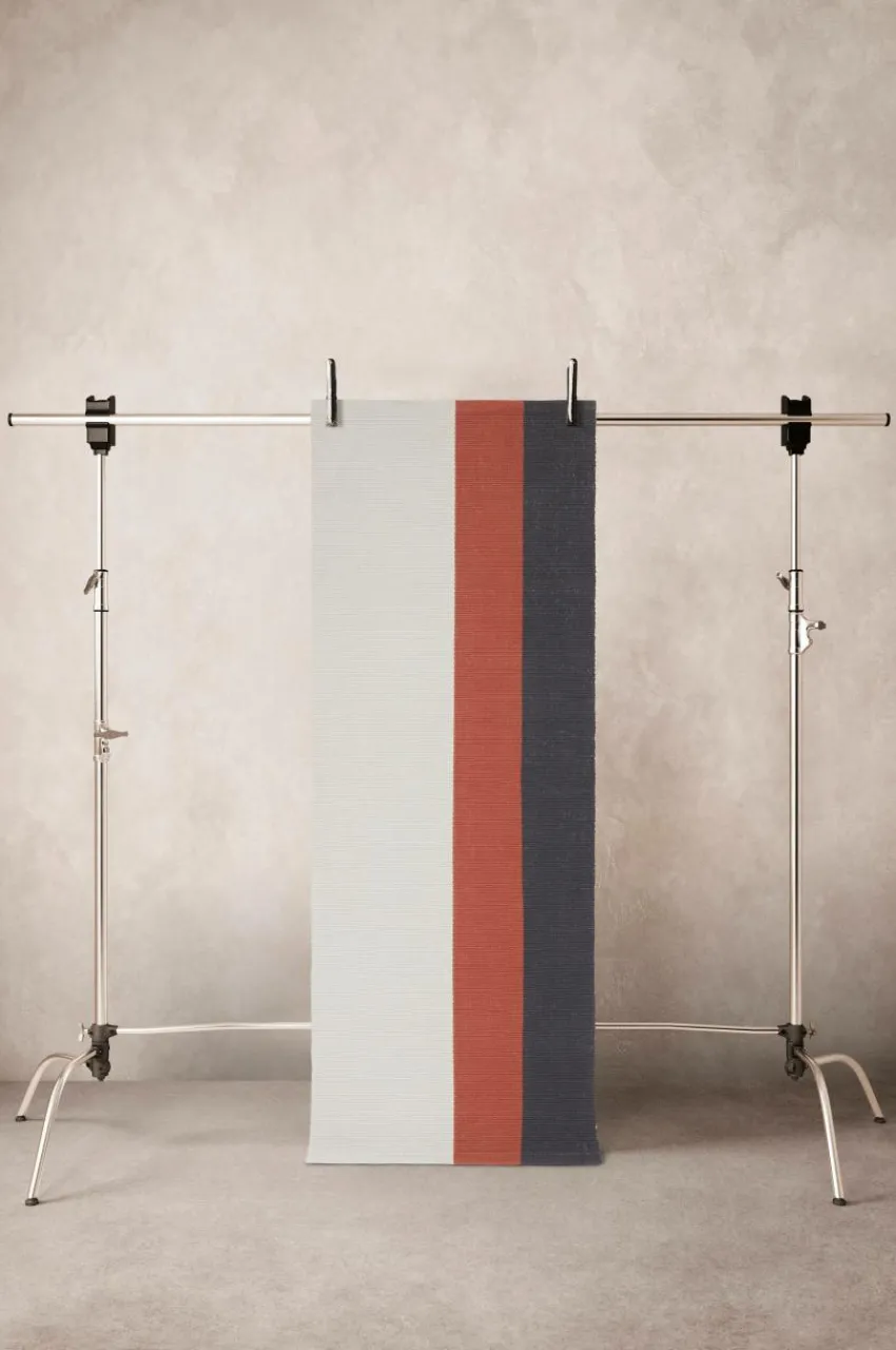 Bomulls- & Trasmattor|Jotex AMPLIER Bomullsmatta 80x200 Cm Svart/terrakottabrun/naturvit