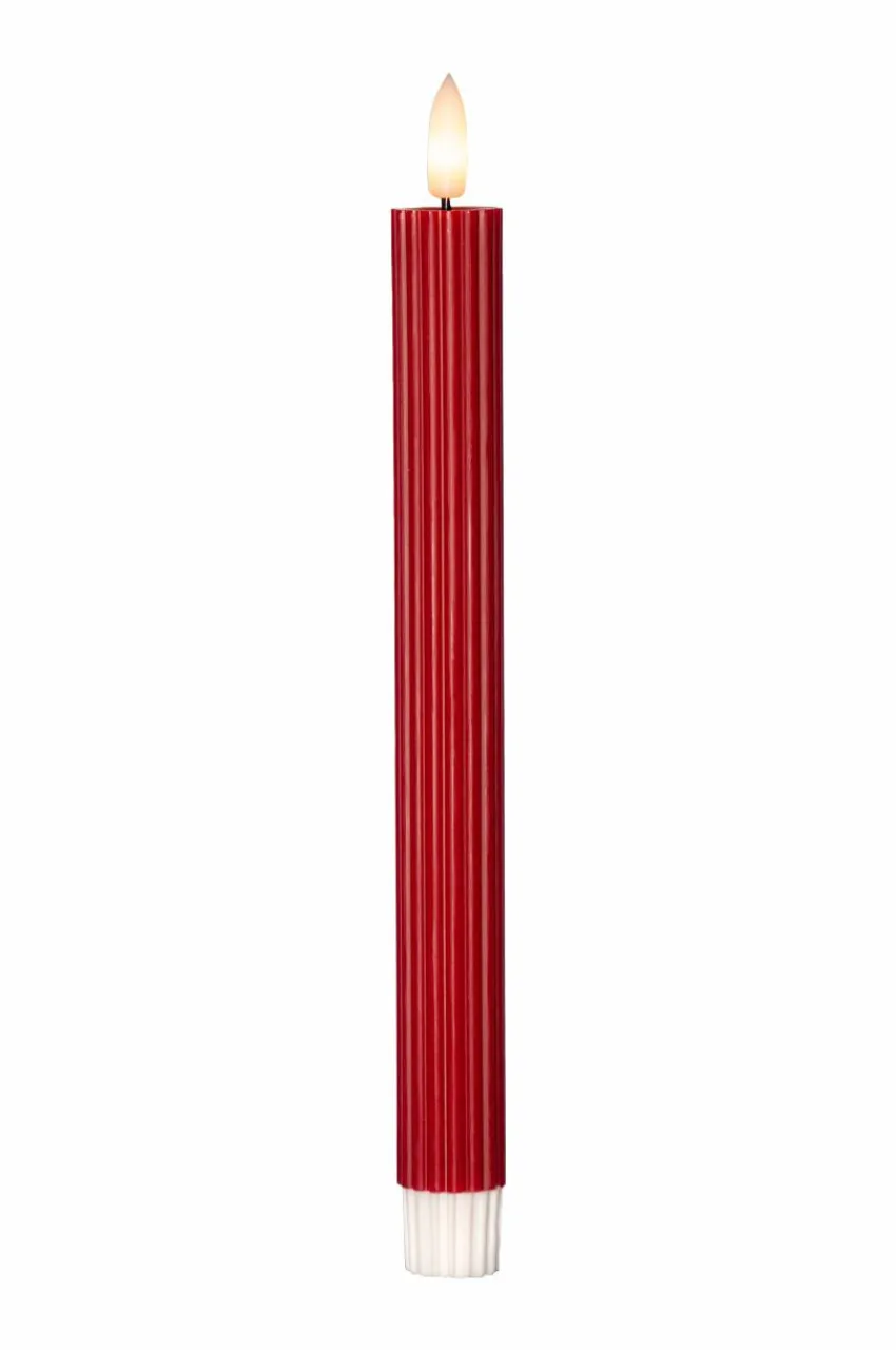 Julbelysning|Ljus|Jotex Antikljus LED Flamme Stripe 2-pack Röd