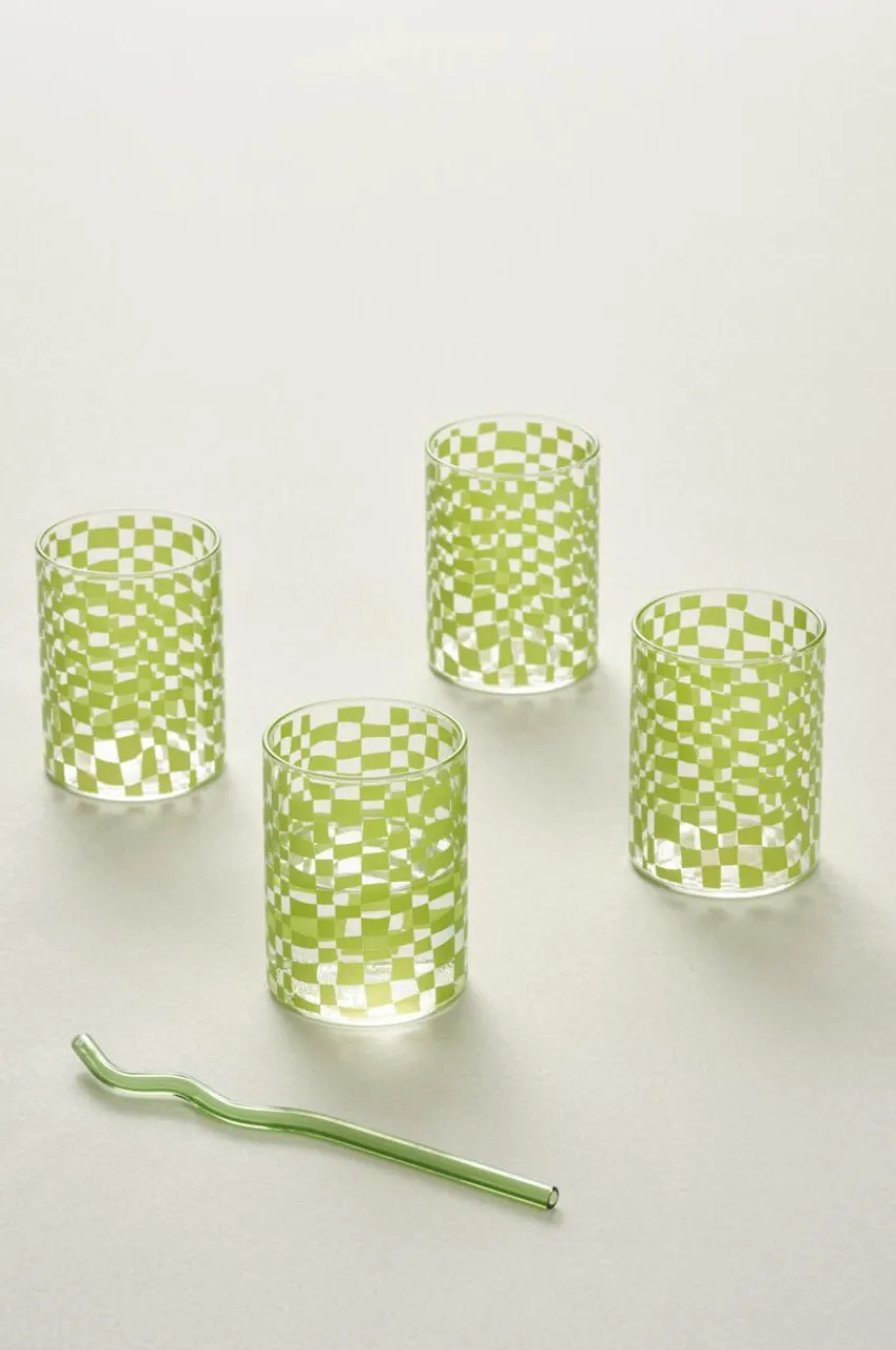 Glas|Jotex ARLO Glas 4-pack Transparent/grön
