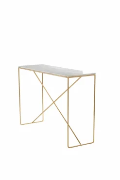 Bord|Jotex ATHENA Sidobord 35x110 Cm Marmor/mässing