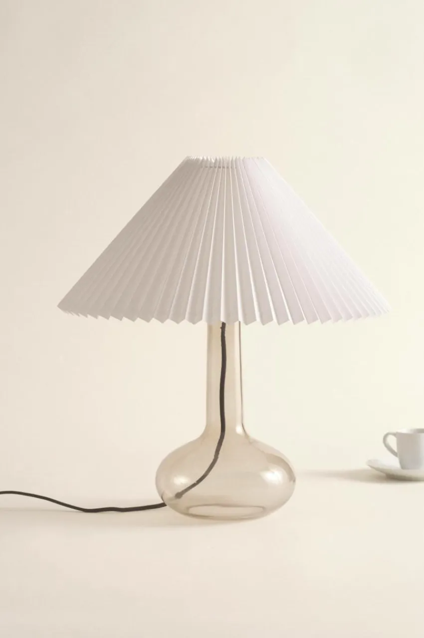 Bordslampor|Jotex AUDREY Bordslampa Vit/rökfärgad