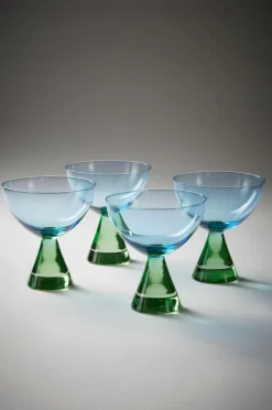 Glas|Jotex AYLA Cocktailglas 4-pack Blå/grön