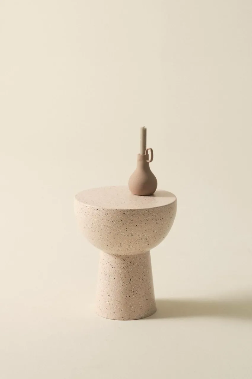 Bord|Jotex BALIS Sidobord ø 35 Cm Beige terrazzo