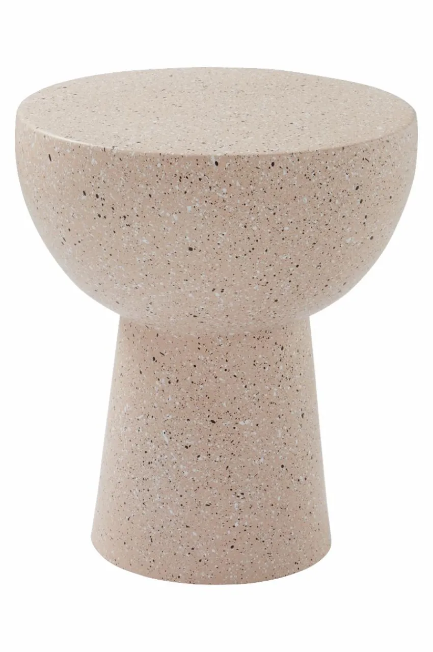 Bord|Jotex BALIS Sidobord ø 35 Cm Beige terrazzo
