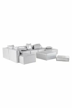 Soffor|Jotex BALTIMORE Soffmodul - Hörn + 2 Kuddar Silver