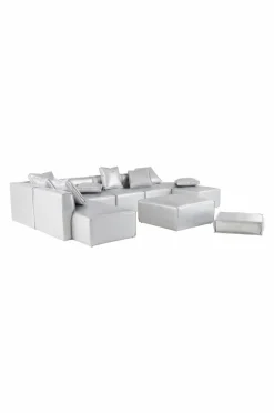 Soffor|Jotex BALTIMORE Soffmodul - Liten Med Rygg + 1 Kudde Silver