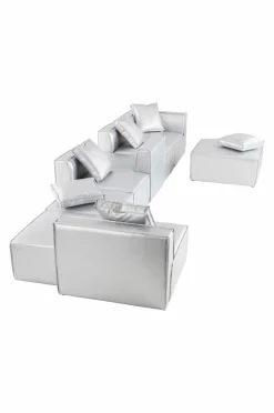 Soffor|Jotex BALTIMORE Soffmodul - Liten Med Rygg + 1 Kudde Silver