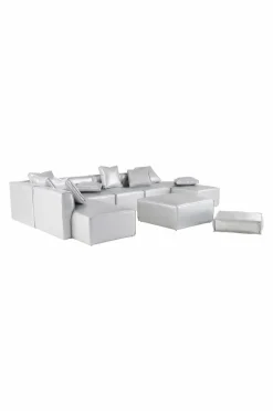 Soffor|Jotex BALTIMORE Soffmodul - Sittpuff 90x90 Cm Silver