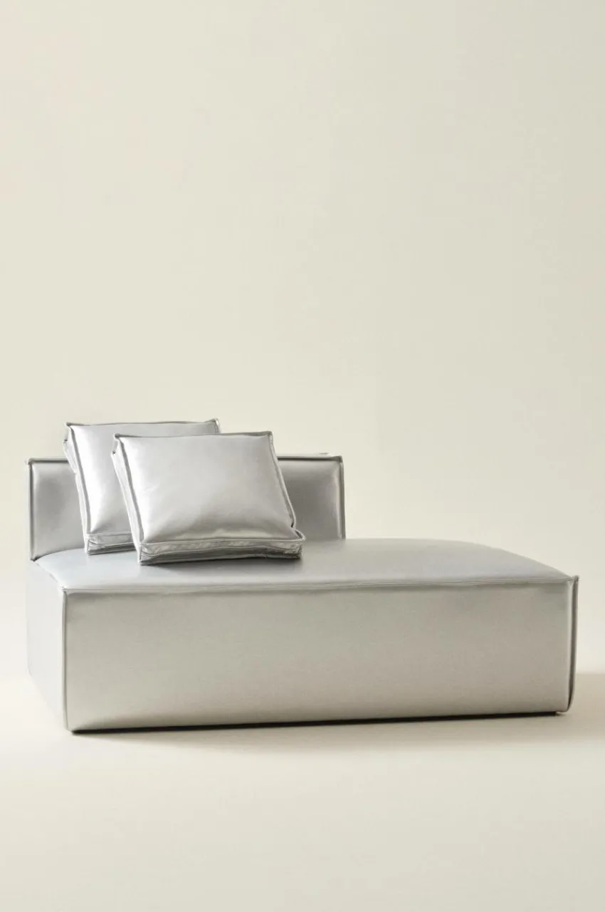 Soffor|Jotex BALTIMORE Soffmodul - Stor Med Rygg Vänster + 2 Kuddar Silver