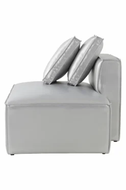 Soffor|Jotex BALTIMORE Soffmodul - Stor Med Rygg Vänster + 2 Kuddar Silver