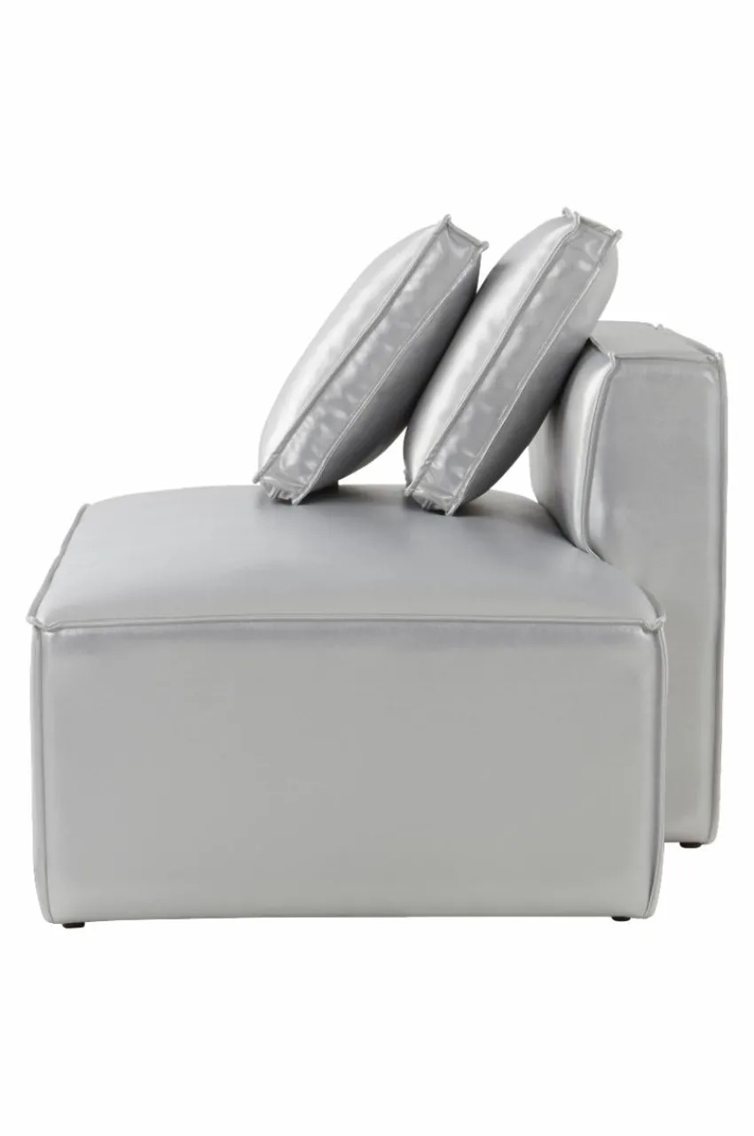 Soffor|Jotex BALTIMORE Soffmodul - Stor Med Rygg Vänster + 2 Kuddar Silver