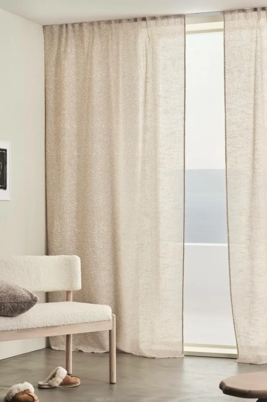 Multifunktionsgardiner|Jotex BARK Multifunktionsgardin 2-pack Beige
