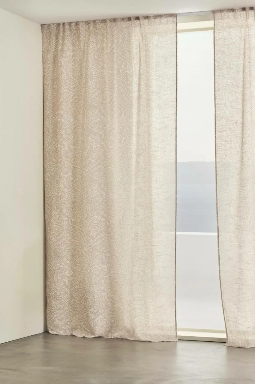 Multifunktionsgardiner|Jotex BARK Multifunktionsgardin 2-pack Beige