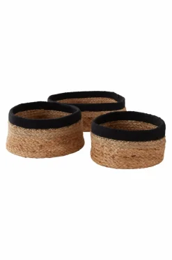 Förvaring|Jotex BASKERVILLE Förvaringskorg 3-pack Beige/svart