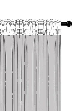 Multifunktionsgardiner|Jotex BELLA Bouclégardin 2-pack Linnebeige