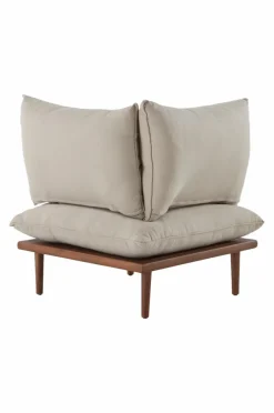 Utesoffor & Utebänkar|Utemöbler|Jotex BELMONT Soffmodul Med Ett Hörn Teak/Beige