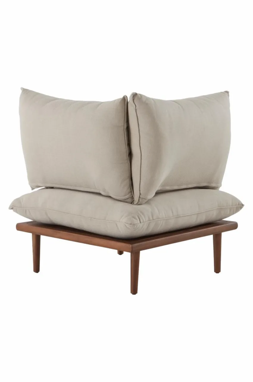 Utesoffor & Utebänkar|Utemöbler|Jotex BELMONT Soffmodul Med Ett Hörn Teak/Beige