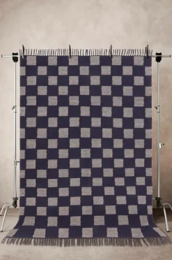 Bomulls- & Trasmattor|Jotex BELON Bomullsmatta 200x300 Cm Blå/naturvit