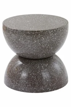 Bord|Jotex BLANES Sidobord ø 35 Cm Mörkgrå terrazzo