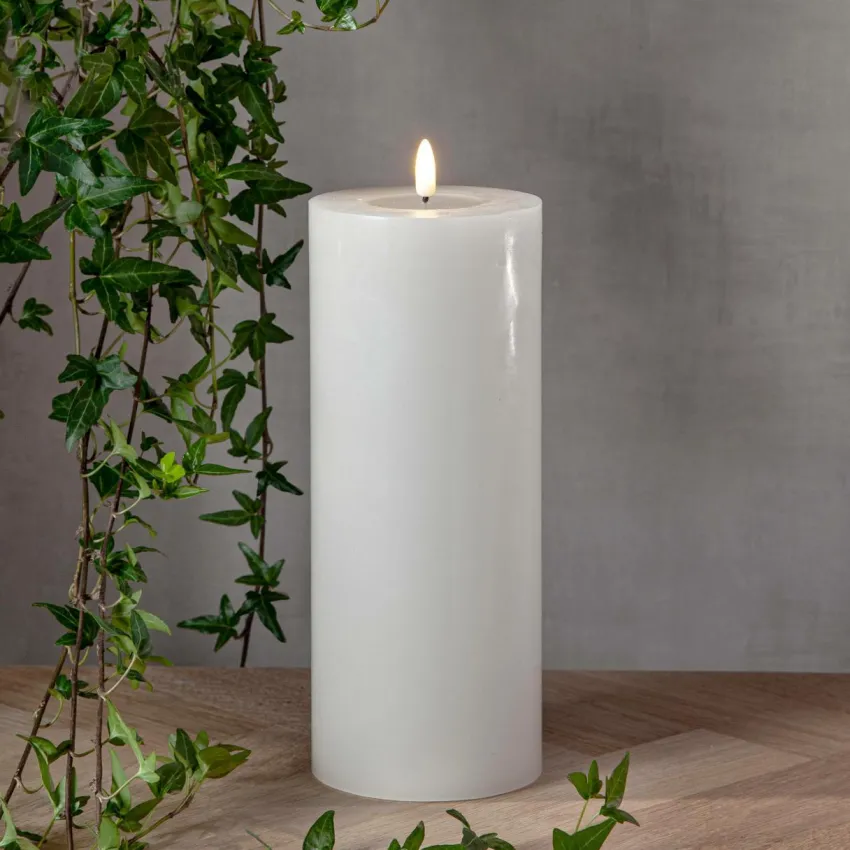 Ljus|Jotex Blockljus Flamme Flow Big 27,5 Cm Vit