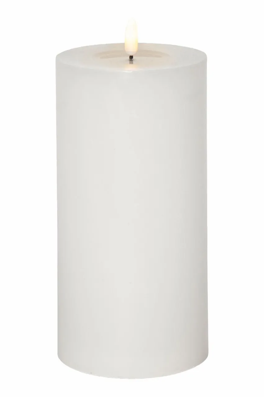Ljus|Jotex Blockljus Flamme Flow Big 22,5 Cm Vit