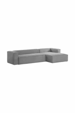 Soffor|Jotex BLOK Soffa 3-sits - Divan Höger Mörk grå