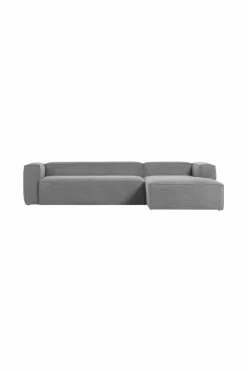 Soffor|Jotex BLOK Soffa 3-sits - Divan Höger Mörk grå