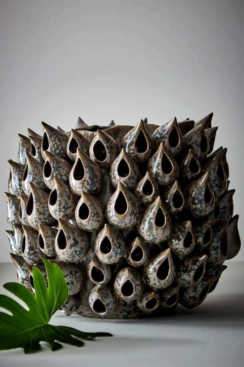 Vaser|Jotex BLOWFISH Vas - Höjd 31 Cm Grå