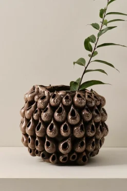 Vaser|Jotex BLOWFISH Vas Höjd 31 Cm Chokladbrun